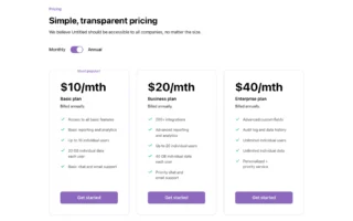 Pricing Toggle
