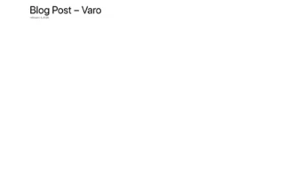 Blog Post - Varo